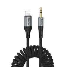 Cablu Audio Jack 3.5mm la Lightning Hoco UPA33A, 1m, Negru