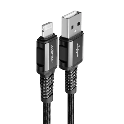 Кабель для зарядки и передачи данных Acefast C1-02 Lightning / USB 2.0, 1.2м, сертификация MFi, черный