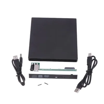 External Case USB 2.0 pentru Unitate Optică DVD-RW Slim de Laptop