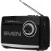 Radio Portabil Sven Tuner SRP-155 Negru, Bluetooth, FM/AM/SW, 3W, USB, microSD, Acumulator 1200mAh