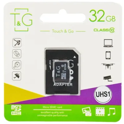 32GB MicroSD Class10 UHS-I + SD adapter T&G