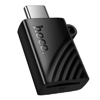 Cititor de carduri Hoco HB53, USB-C la TF, USB 2.0, Negru