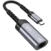 Adaptor Retea Hoco UA26 Type-C la RJ45 100Mbps, Metal Gray