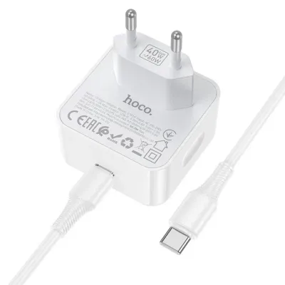 Incarcator Retea Hoco C161A 40W cu Cablu Type-C la Type-C