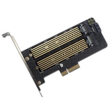 Плата расширения PCI-E на 2 порта M.2 (SATA/NVMe NGFF) G-PCIE-NVME