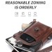 Crossbody BULL CAPTAIN. Waxed cowhide leather. USB Port. Black