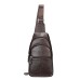 Crossbody, Genuine leather, 37x16x9cm, Coffee