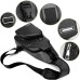 Crossbody Leisure PU Leather. USB Charging Port. Black