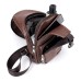 Crossbody Leisure PU Leather. USB Charging Port. Dark Brown