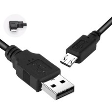 Cablu USB 2.0 - Micro USB, 3.5m, unghiular (cotit la stânga), 2A