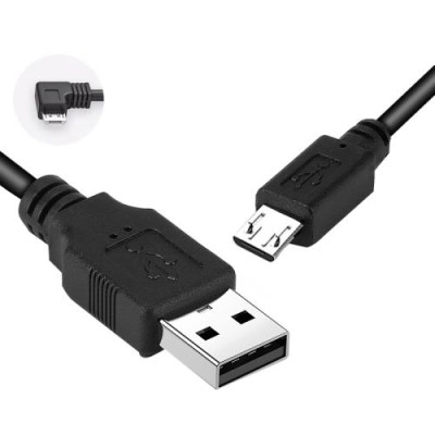 Cablu USB 2.0 - Micro USB, 3.5m, unghiular (cotit la stânga), 2A