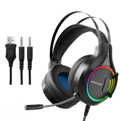 Căști de gaming Smailwolf A1 (SW-A1-35) cu microfon, 2x3.5mm + USB