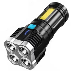 Lanternă LED Flashlight S03, 4xSMD3030 + COB, Reîncărcabilă USB