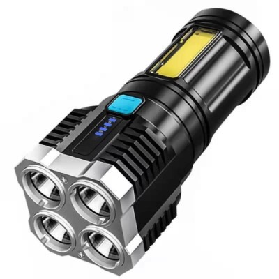 Lanternă LED Flashlight S03, 4xSMD3030 + COB, Reîncărcabilă USB