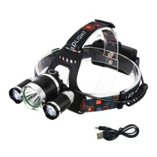 Налобный фонарь LED T6, перезаряжаемый, 4 режима, 2x18650, G-HD-T6