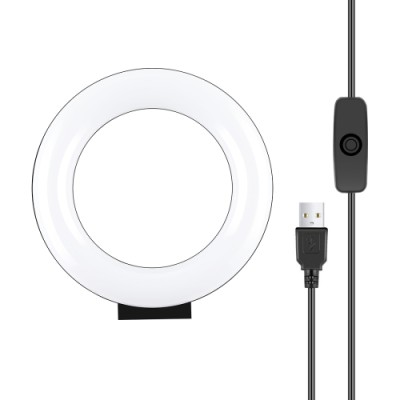 Lampa Ring Light PULUZ PU505B, 4.7 inch, 12cm, LED, USB, Negru
