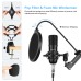PULUZ Studio Professional Microphone Kit.USB Sound Card. Black