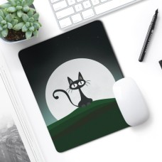 Mousepad Rubber Mouse Pad 21x26 cm - Moon Black Cat (G-MP-P-023)