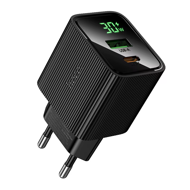 Сетевое зарядное устройство Hoco CS84A 30W с дисплеем